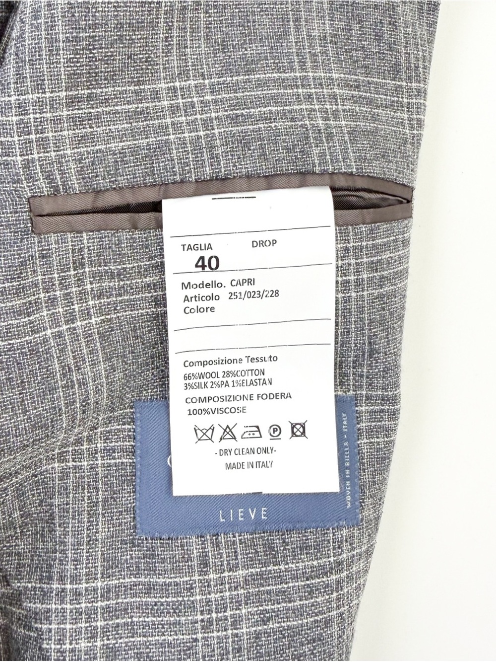 NWT New Zanetti Italian Wool Gray Plaid Sport Coat Windowpane Unstructured 40R - Picture 13 of 13